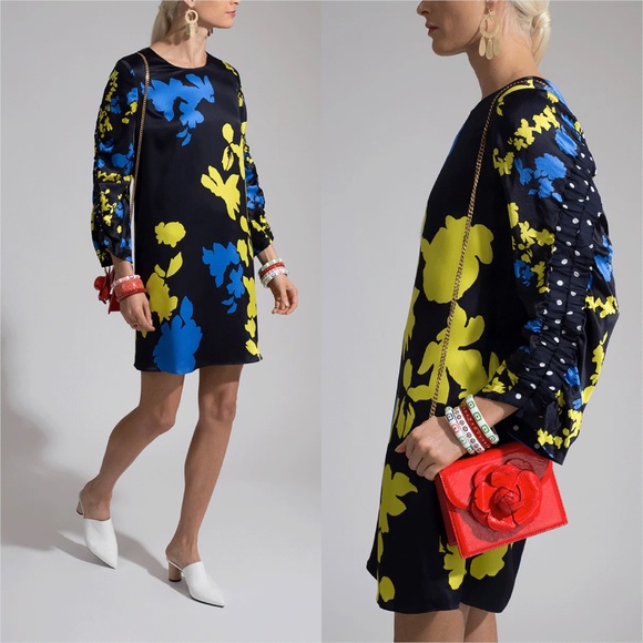 Tanya Taylor Dresses & Skirts - TANYA TAYLOR Camo Print Satin Florence Dress